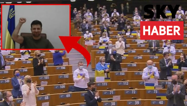 Avrupa Parlamentosu’nda konuşan Ukrayna lideri Zelenski ayakta alkışlandı