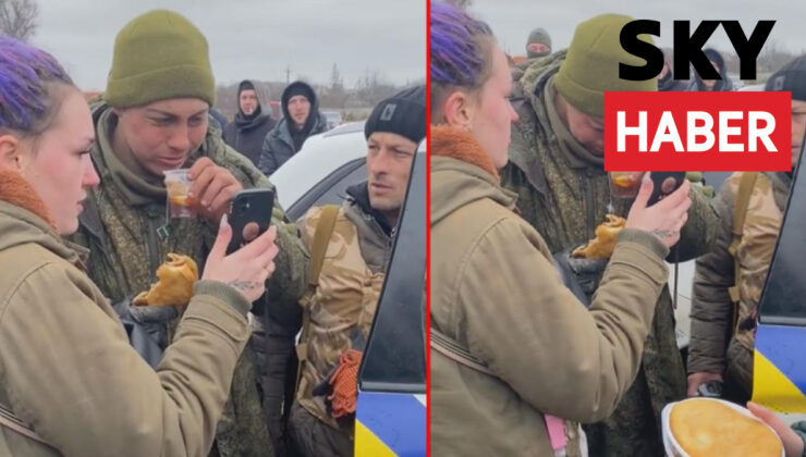 Rus askerin gözyaşları! Ukraynalı vatandaşlar çay ve börek verince hıçkıra hıçkıra ağladı