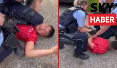 Almanya’da 13 yaşındaki Türk kökenli çocuğa polis şiddeti kamerada