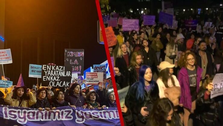 Ankara ve İzmir’de 8 Mart yürüyüşleri: ‘Hükümet istifa’ sloganları atıldı